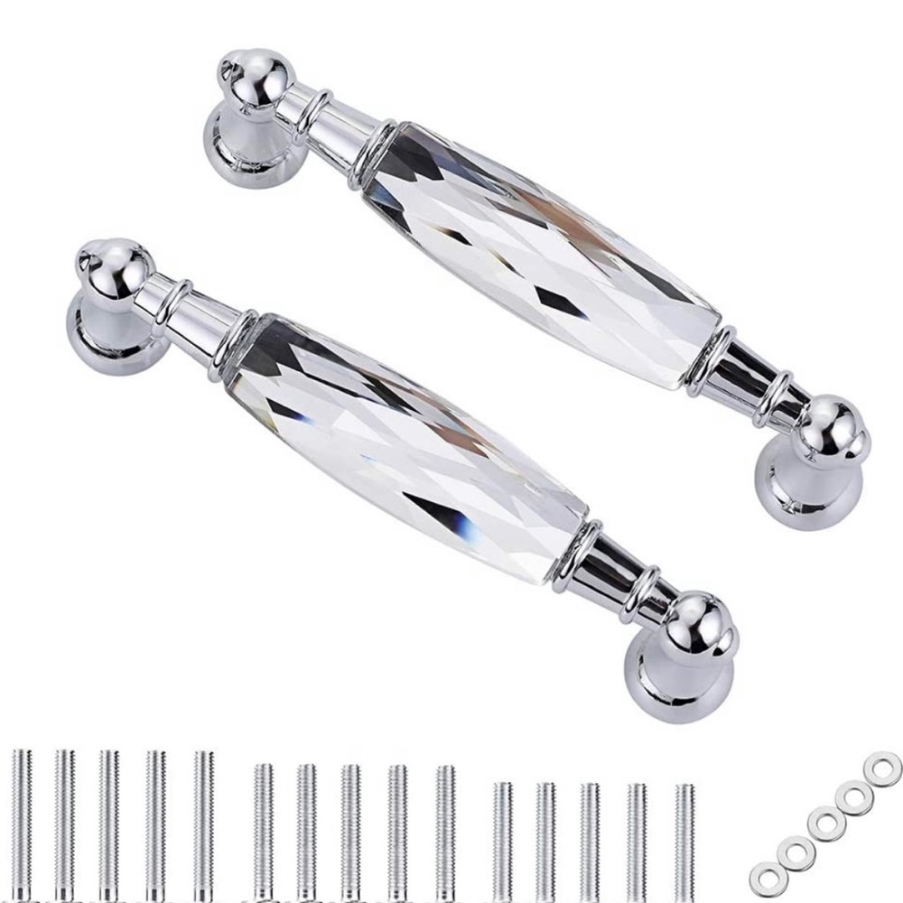 Pack of 2 Crystal Cabinet Handles Pulls